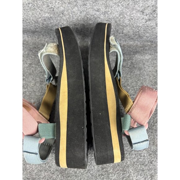 Teva Flatform Universal Sandals Womens Size 7 Multicolor Platform Strappy - Picture 5 of 7